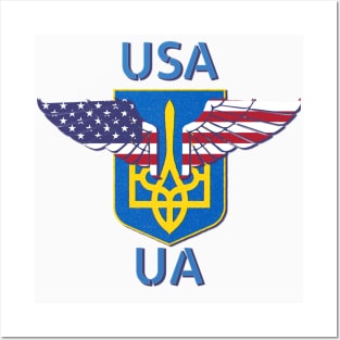 USA supporting Ukraine Posters and Art